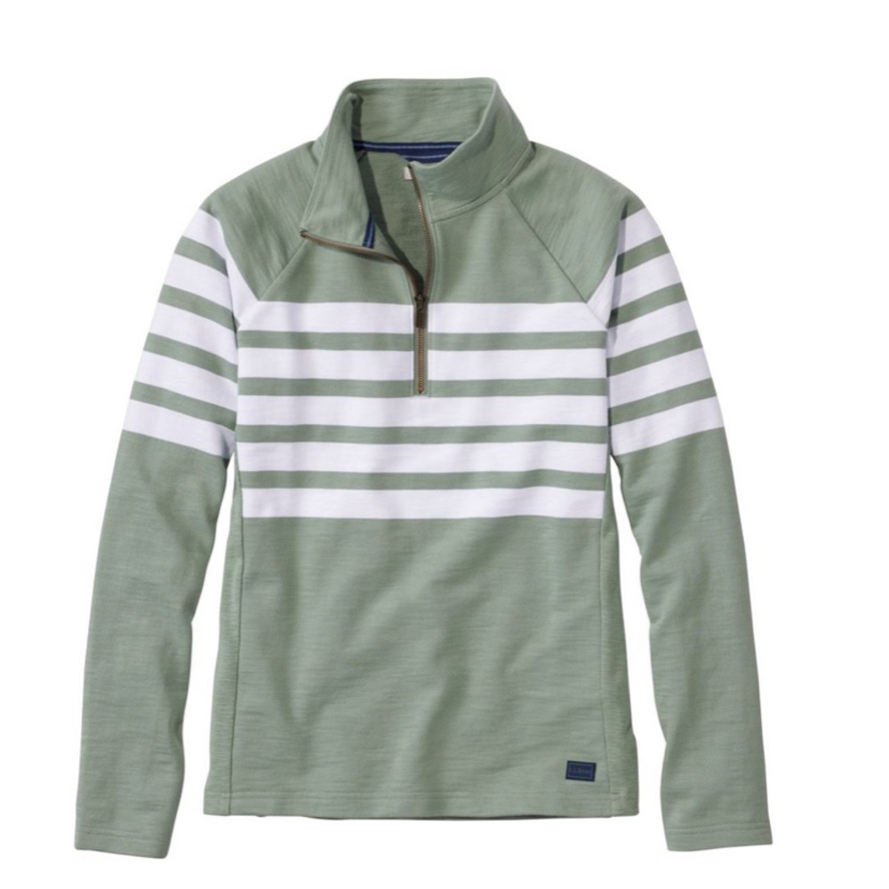Women's Peaks Island Quarter-Zip Pullover, Stripe